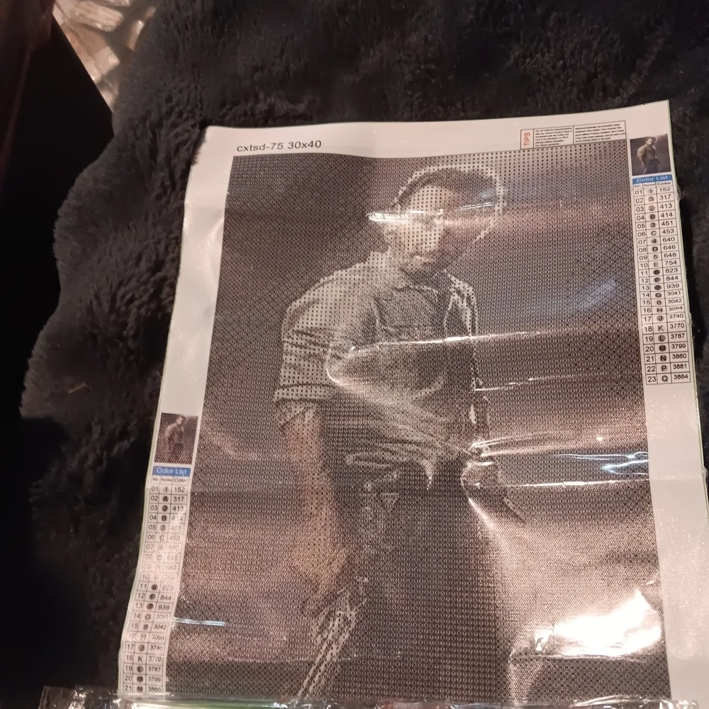 The Walking Dead Diamond Painting Kit with Rick Design 30x40